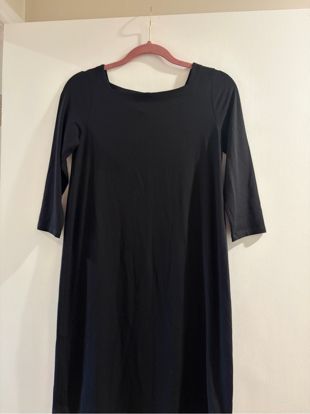 Eileen Fisher Black Long-Sleeve A-Line Dress